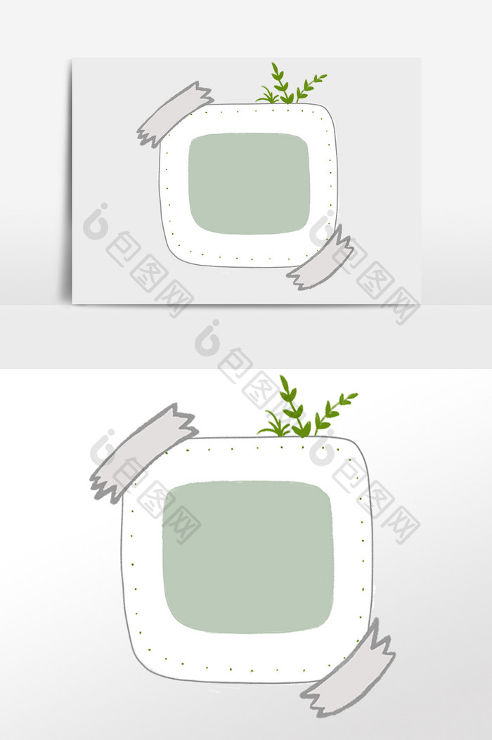 手绘创意装饰边框插画