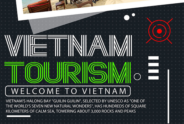 越南旅游简约海报