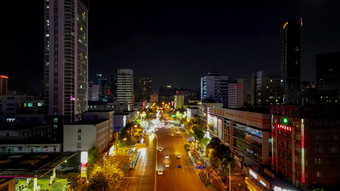 <strong>昆明</strong>城市<strong>夜景</strong>交通航拍