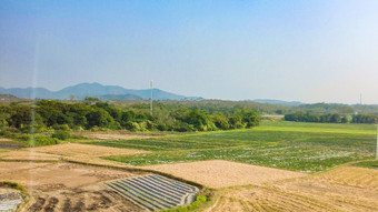 旅途火车<strong>高铁</strong>窗外风景风光