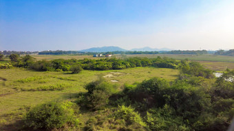 旅途火车高铁窗外风景风光