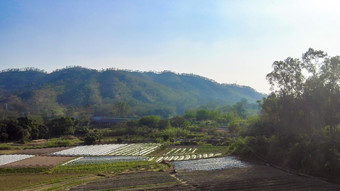 旅途火车高铁窗外风景风光