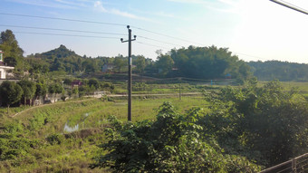 旅途火车<strong>高铁</strong>窗外风景