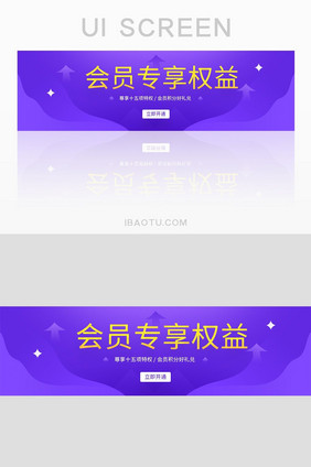 开通会员VIP特权权益banner