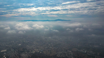 清晨迷雾<strong>云海</strong>风景<strong>日出</strong>航拍