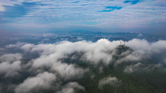 清晨迷雾<strong>云海风景</strong>日出航拍