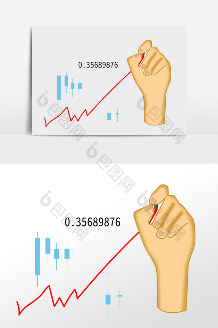 互联网金融科技上升插画图片图片