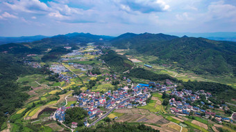 山川丘陵农田农业种植美丽乡村航拍