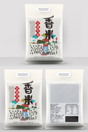 五常大米香米包装设计