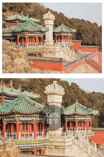 颐和园万寿山昆明湖石碑摄影图片