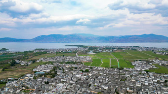 云南<strong>大理喜洲</strong>古城著名旅游景区航拍