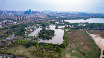 云南昆明城市风光旅游景区航拍交通