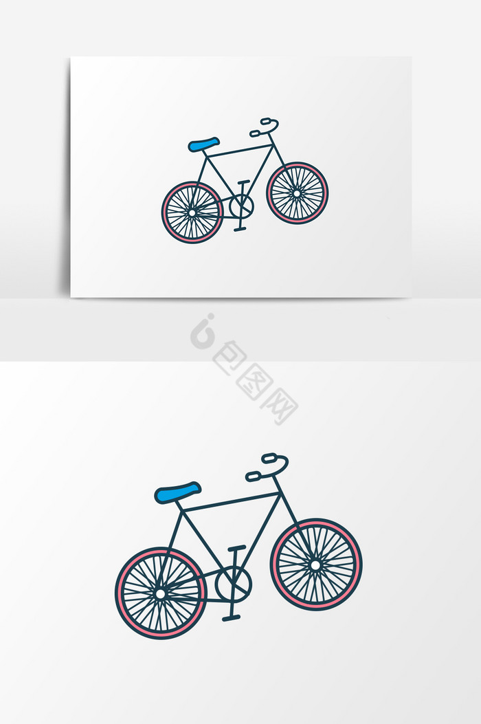 铅笔画质感自行车图片