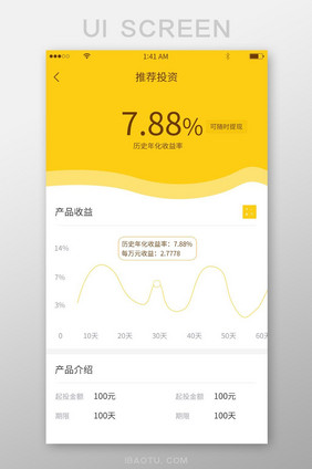 黄色推荐投资app界面