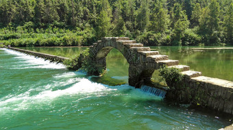 自然风光小桥流水风景