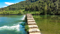 自然风光小桥流水风景