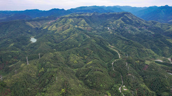 祖国大好河山青山绿水河流航拍