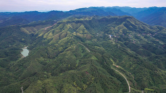 祖国大好河山青山绿水河流航拍