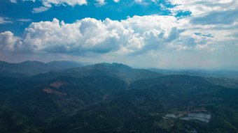 祖国大好河山<strong>青山绿水</strong>河流航拍