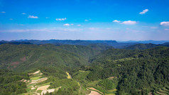 祖国大好河山青山绿水河流航拍