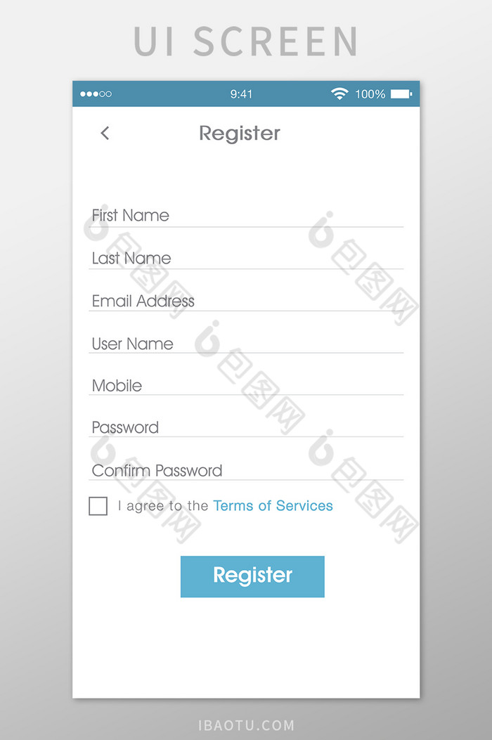 登录注册移动界面UI矢量素材图片图片