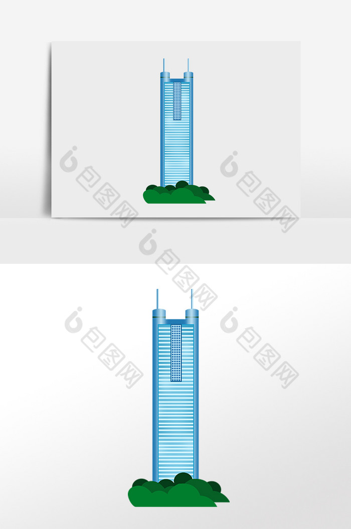 城市地标建筑物插画图片图片