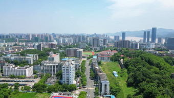 航拍湖北宜昌三峡职院