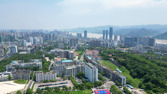 航拍湖北宜昌三峡职院