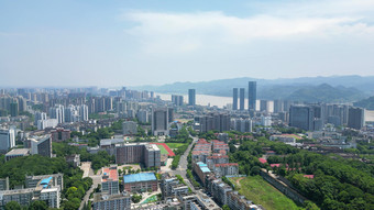 航拍湖北宜昌三峡职院