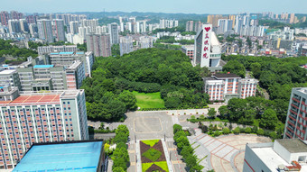 航拍湖北宜昌三峡职院