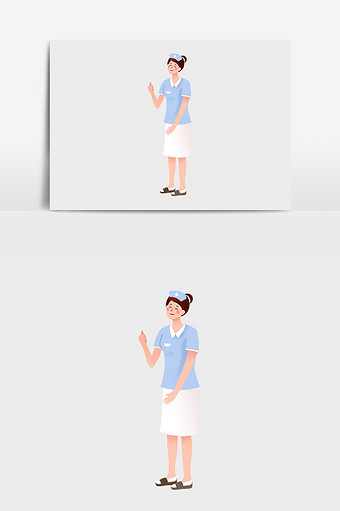 医院护士插画元素图片