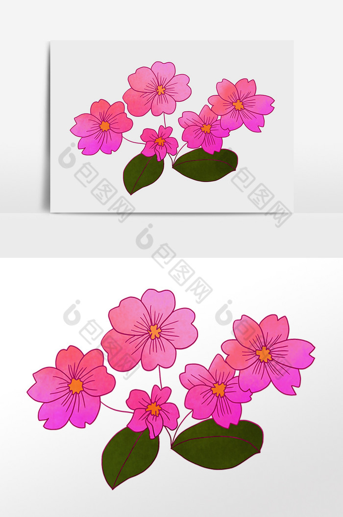 水墨植物小花花朵插画图片图片