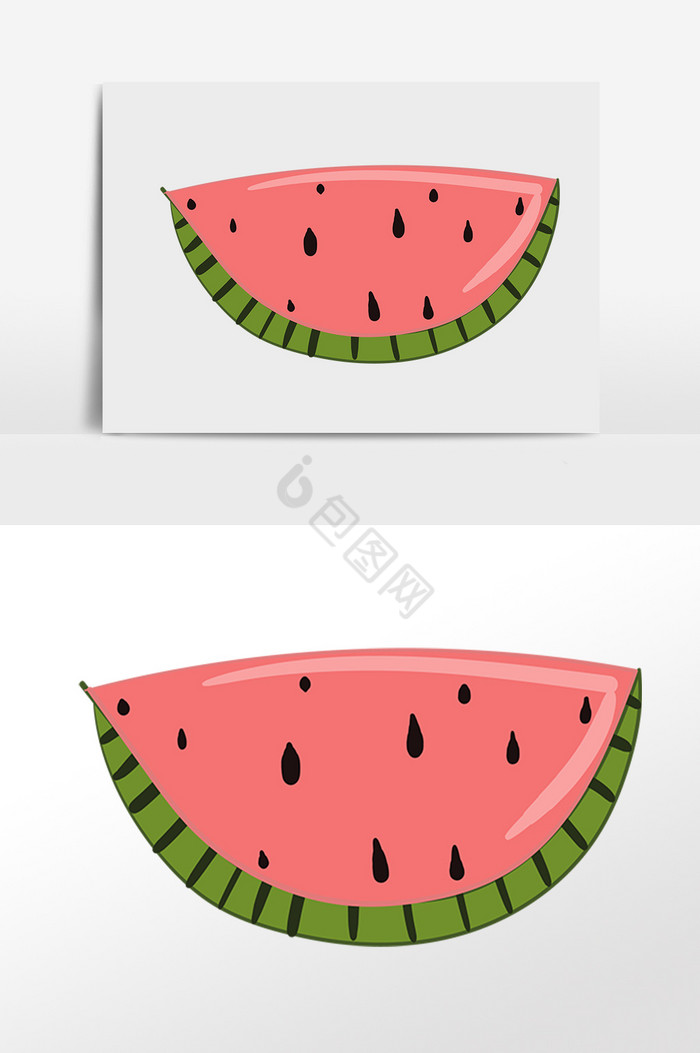 新鲜水果西瓜插画图片