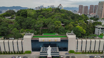 福建福州五一广场于山堂航拍