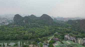 广西桂林七星景区4A景区航拍