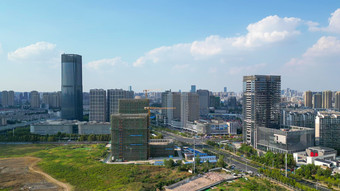 航拍安徽合肥城市风光