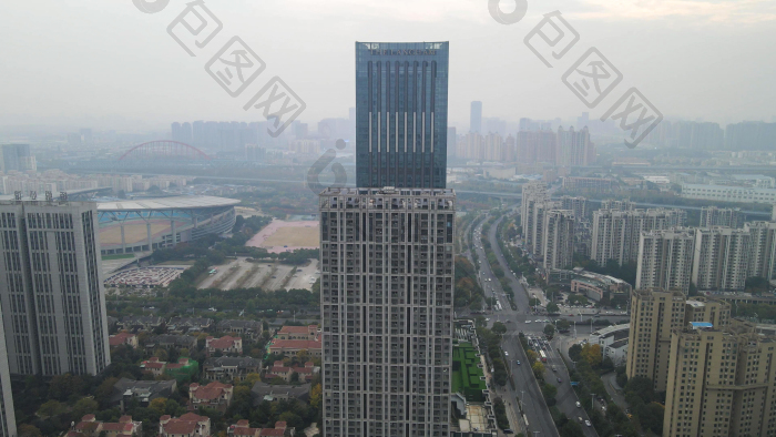 航拍安徽合肥城市建设图片-包图网企业站