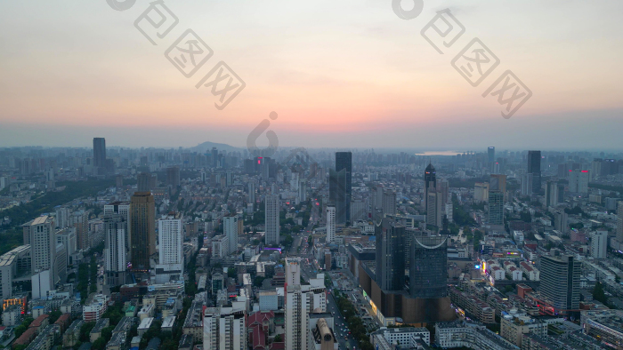 航拍安徽合肥大景城市天际线图片-包图网企业站