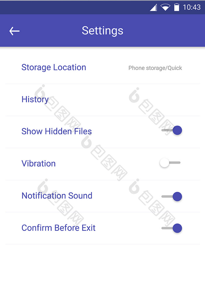 APP设置移动界面UI矢量素材