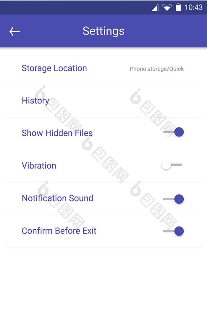 APP设置移动界面UI矢量素材-包图网