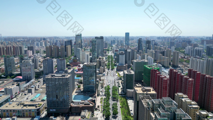 航拍河北石家庄城市建设图片-包图网企业站