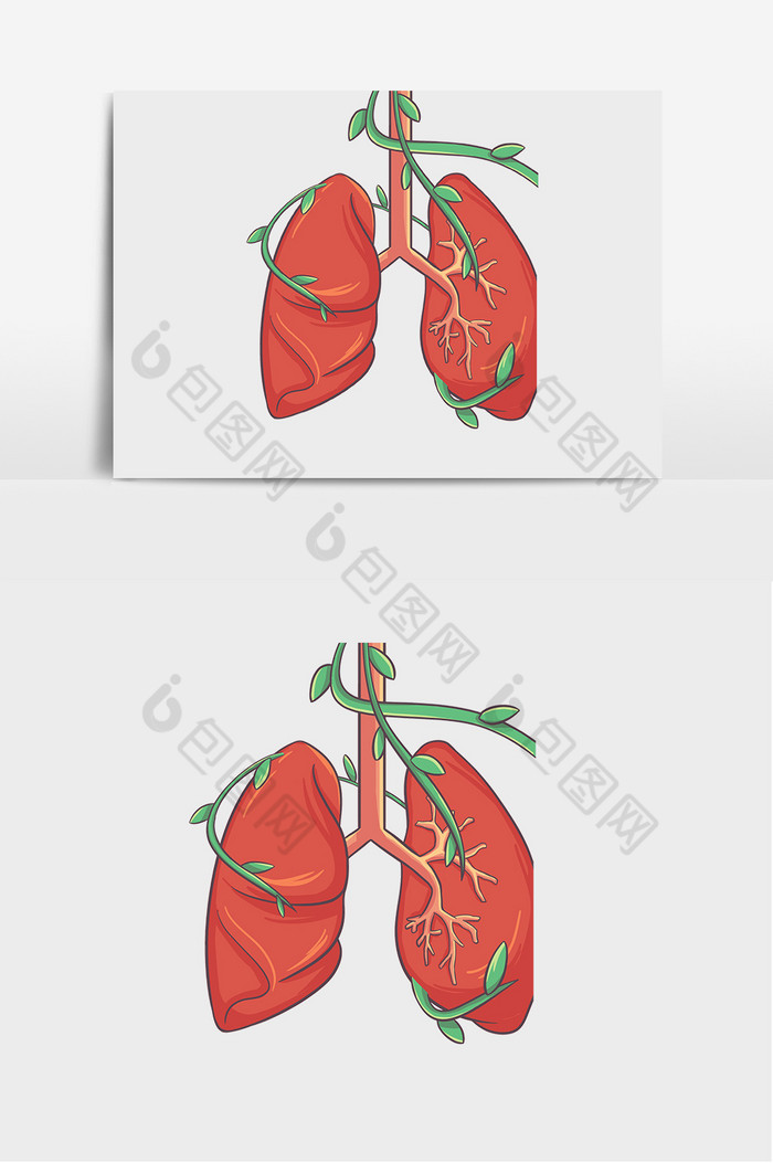 肺配图插画图片图片