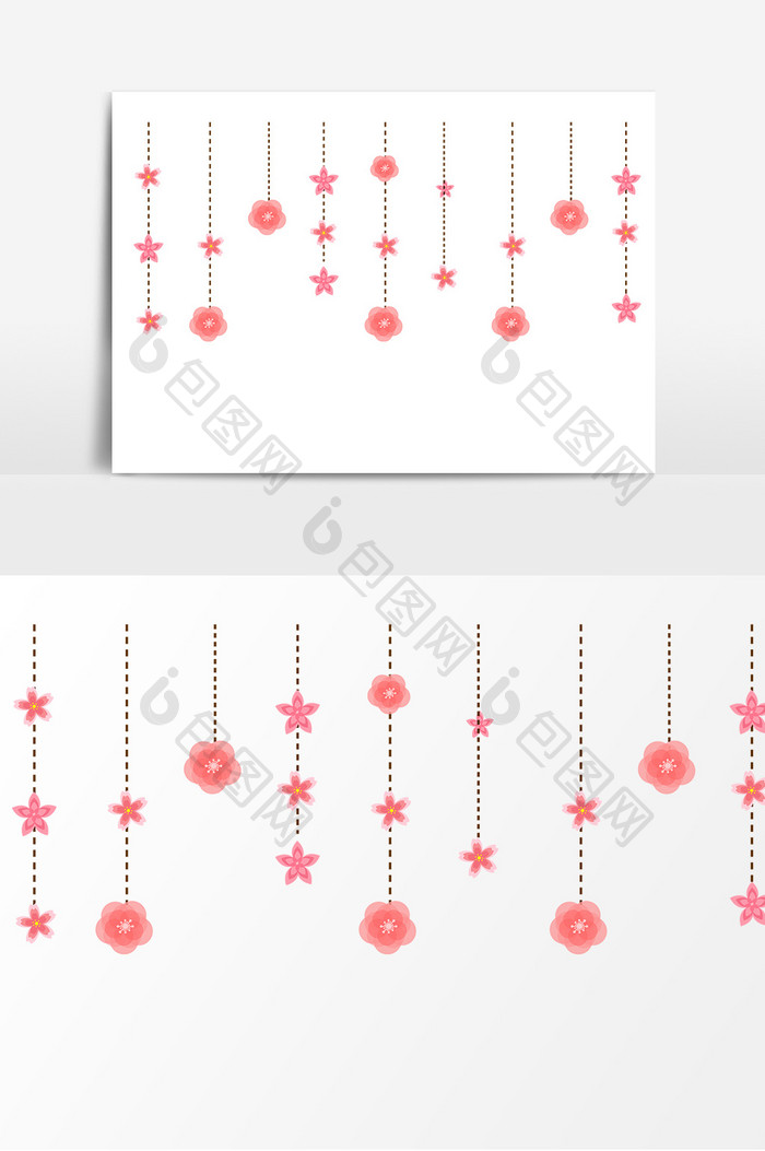手绘樱花装饰元素