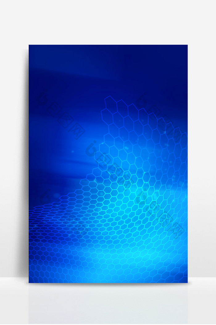蓝色科技感菱形网格状抽象通用背景