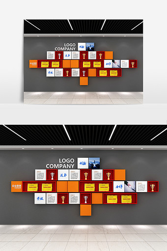 组合式荣誉展示墙图片