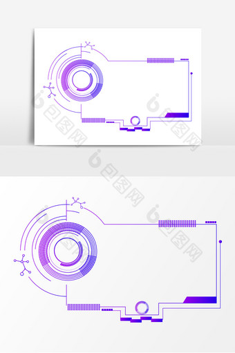 科技对话框元素设计图片