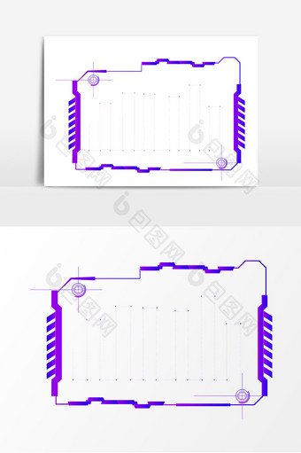 智能科技对话框元素图片