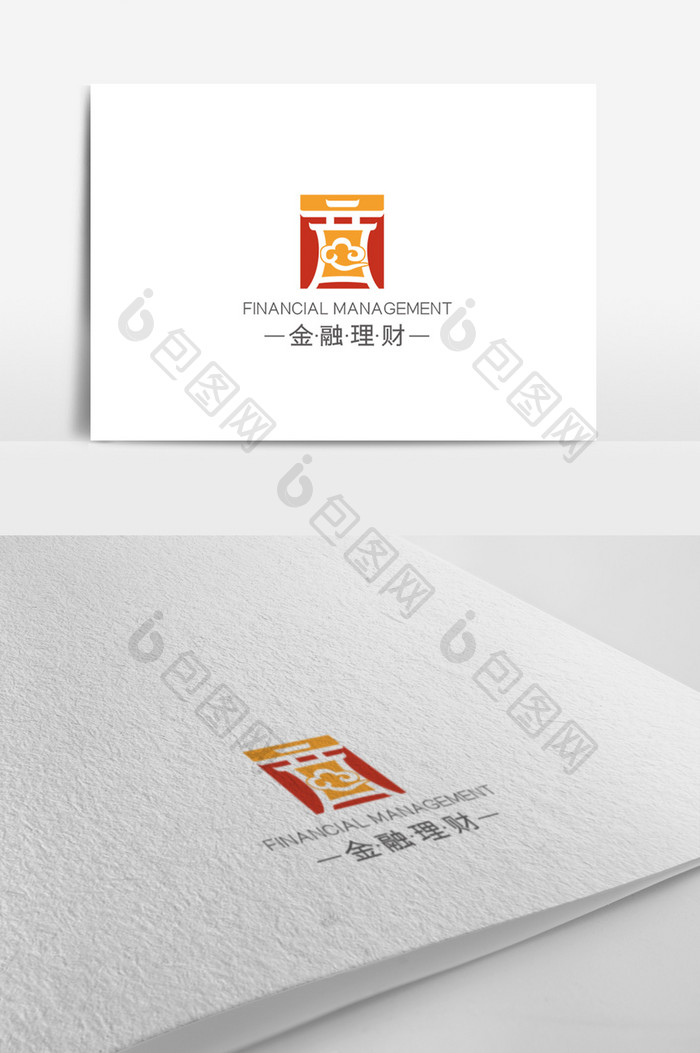 时尚高端大气简洁金融理财logo模板