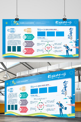 科技大气企业文化墙公司简介荣誉形象墙展板