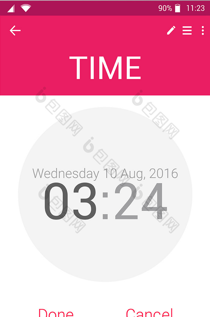 时间日历图表移动界面UI矢量素材